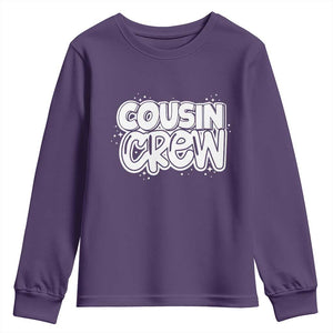 Cousin Crew Youth Sweatshirt Cute Matching Cousins Summer Beach Vacation TS10 Purple Print Your Wear
