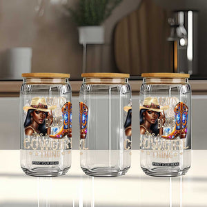Cowgirl Glass Can Boots & Bling Its A Cowgirl Thing Melanin Rodeo TS10 Print Your Wear