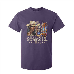 Cowgirl T Shirt For Kid Boots & Bling Its A Cowgirl Thing Melanin Rodeo TS10 Purple Print Your Wear
