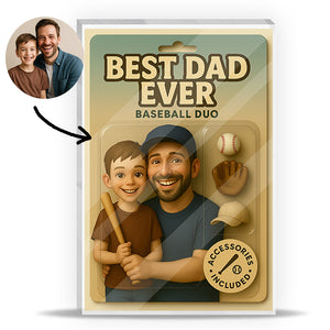 Custom Cartoon Action Figure Acrylic Plaque – Personalized Gift for Dad with Photo CTM02 Acrylic Block Custom - Printyourwear