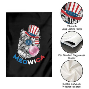 Cute American Patriotic Cat Garden Flag Meowica Bubblegum 4th of July For Pet Lover TS02 Print Your Wear
