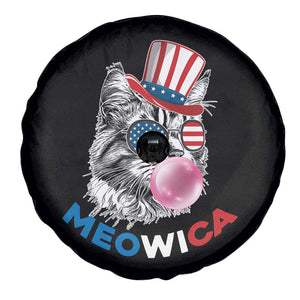 Cute American Patriotic Cat Spare Tire Cover Meowica Bubblegum 4th of July For Pet Lover TS02 Print Your Wear