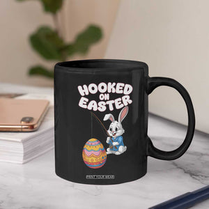 Cute Bunny Fishing Coffee Mug Hooked for Easter Eggs Funny Holiday TS02 Print Your Wear