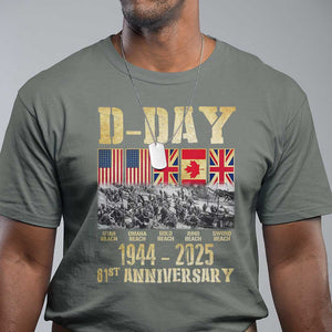 D Day 81st Anniversary Honor History Normandy WWII T Shirt TS11 Military Green Print Your Wear