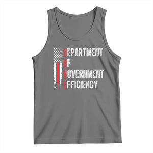 DOGE Department Of Government Efficiency Tank Top D.O.G.E. Partiotic US Flag TS10 Black Heather Print Your Wear