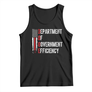 DOGE Department Of Government Efficiency Tank Top D.O.G.E. Partiotic US Flag TS10 Black Print Your Wear