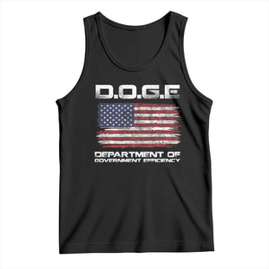 DOGE Department of Government Efficiency US Flag Tank Top TS10 Black Print Your Wear