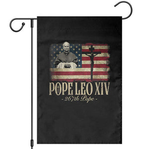 Da Pope Leo XIV Garden Flag From America Chicago USA Flag Cross TS10 Black Print Your Wear