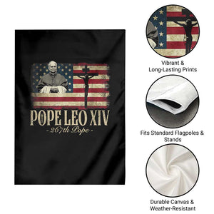 Da Pope Leo XIV Garden Flag From America Chicago USA Flag Cross TS10 Print Your Wear
