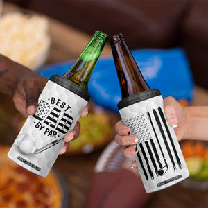Dad Golf 4 in 1 Can Cooler Tumbler Best Dad By Par Golf Ball Texture American Flag TB10 Print Your Wear