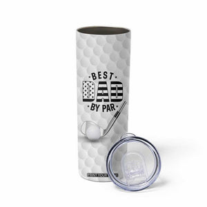 Dad Golf Skinny Tumbler Best Dad By Par Golf Ball Texture American Flag TB10 Print Your Wear