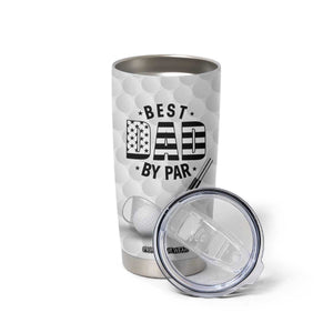 Dad Golf Tumbler Cup Best Dad By Par Golf Ball Texture American Flag TB10 Print Your Wear
