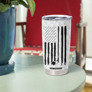 Dad Golf Tumbler Cup Best Dad By Par Golf Ball Texture American Flag TB10 Print Your Wear