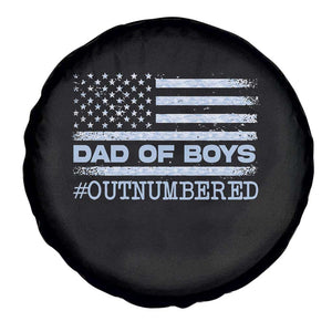Dad Of Boys Outnumbered Spare Tire Cover Daddy Of Newborn Baby Boy First Fathers Day Camo American Flag TS10 Print Your Wear