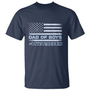 Dad Of Boys Outnumbered T Shirt Daddy Of Newborn Baby Boy First Fathers Day Camo American Flag TS10 Navy Print Your Wear