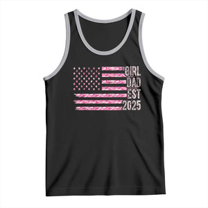 Dad Of Girl Est. 2025 Tank Top Father Girl To Be 2025 Daddy Camouflage Camo Flag TS10 Black Athletic Heather Print Your Wear