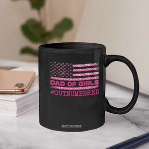 Dad Of Girls Coffee Mug Funny Girl Dads Pink Camo American Flag TS10 Print Your Wear