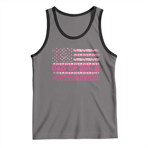 Dad Of Girls Tank Top Funny Girl Dads Pink Camo American Flag TS10 Deep Heather Black Print Your Wear