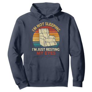 Dad Papa Grandpa Jokes Hoodie I'm Not Sleeping I'm Just Resting My Eyes TS10 Navy Print Your Wear