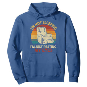 Dad Papa Grandpa Jokes Hoodie I'm Not Sleeping I'm Just Resting My Eyes TS10 Royal Blue Print Your Wear