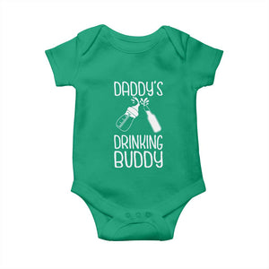Daddy's Drinking Buddy Baby Onesie Funny Baby Shower Infants Outfit Newborn Gift TS10 Irish Green Print Your Wear