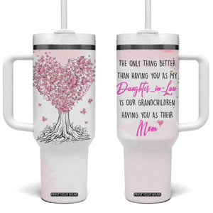 Daughter-In-Law Tumbler With Handle Only Thing Better Than Having You as My Daughter-in-Law TB10 One Size: 40 oz Purple Print Your Wear