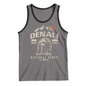 Denali National Park Tank Top Alaska Mountain Mountain Camping Hiking Mountaineering TS10 Deep Heather Black Print Your Wear