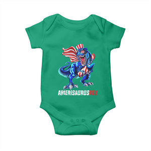Dinosaur 4th of July Baby Onesie Funny Boys Kids Patriotic TS10 Irish Green Print Your Wear