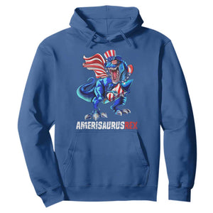 Dinosaur 4th of July Hoodie Funny Boys Kids Patriotic TS10 Royal Blue Print Your Wear