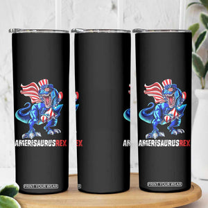 Dinosaur 4th of July Skinny Tumbler Funny Boys Kids Patriotic TS10 Print Your Wear