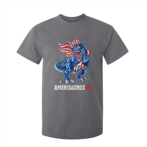Dinosaur 4th of July T Shirt For Kid Funny Boys Kids Patriotic TS10 Charcoal Print Your Wear