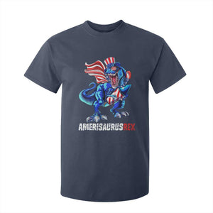 Dinosaur 4th of July T Shirt For Kid Funny Boys Kids Patriotic TS10 Navy Print Your Wear
