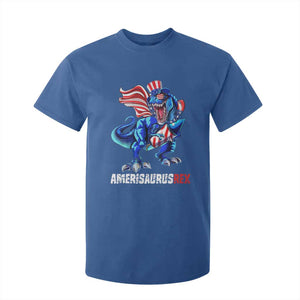 Dinosaur 4th of July T Shirt For Kid Funny Boys Kids Patriotic TS10 Royal Blue Print Your Wear