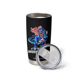 Dinosaur 4th of July Tumbler Cup Funny Boys Kids Patriotic TS10 Print Your Wear