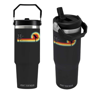 Disc Golf Retro Flip Straw Tumbler Vintage Frisbee Golf Player TS10 One Size: 30 oz Black Print Your Wear