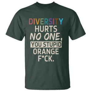 Diversity Hurts No One T Shirt Equality and Inclusion Bold Statement TS02 Dark Forest Green Print Your Wear
