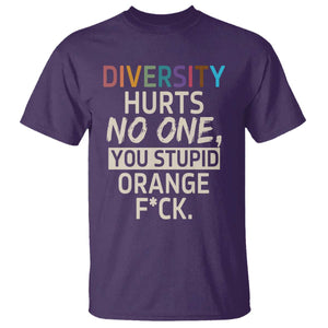 Diversity Hurts No One T Shirt Equality and Inclusion Bold Statement TS02 Purple Print Your Wear