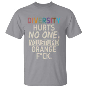 Diversity Hurts No One T Shirt Equality and Inclusion Bold Statement TS02 Sport Gray Print Your Wear