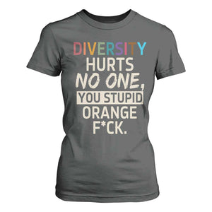Diversity Hurts No One T Shirt For Women Equality and Inclusion Bold Statement TS02 Dark Heather Print Your Wear