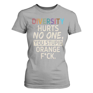 Diversity Hurts No One T Shirt For Women Equality and Inclusion Bold Statement TS02 Sport Gray Print Your Wear
