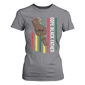 Dope Black Dad T Shirt For Women Vintage American Flag Fist Bump TS11 Charcoal Print Your Wear