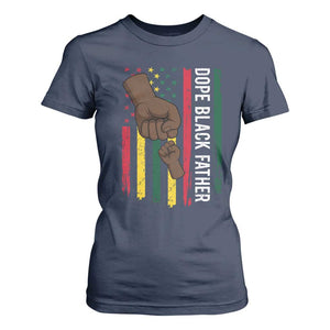 Dope Black Dad T Shirt For Women Vintage American Flag Fist Bump TS11 Navy Print Your Wear