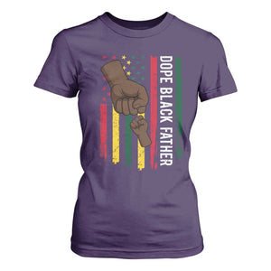 Dope Black Dad T Shirt For Women Vintage American Flag Fist Bump TS11 Purple Print Your Wear