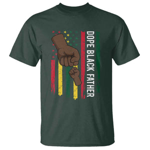Dope Black Dad T Shirt Vintage American Flag Fist Bump TS11 Dark Forest Green Print Your Wear