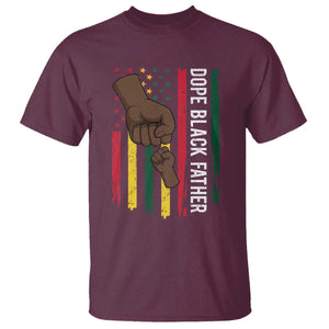 Dope Black Dad T Shirt Vintage American Flag Fist Bump TS11 Maroon Print Your Wear