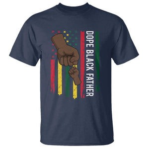Dope Black Dad T Shirt Vintage American Flag Fist Bump TS11 Navy Print Your Wear