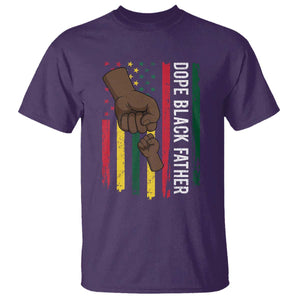 Dope Black Dad T Shirt Vintage American Flag Fist Bump TS11 Purple Print Your Wear