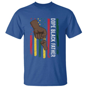 Dope Black Dad T Shirt Vintage American Flag Fist Bump TS11 Royal Blue Print Your Wear