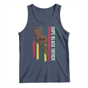 Dope Black Dad Tank Top Vintage American Flag Fist Bump TS11 Navy Print Your Wear