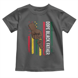 Dope Black Dad Toddler T Shirt Vintage American Flag Fist Bump TS11 Dark Heather Print Your Wear
